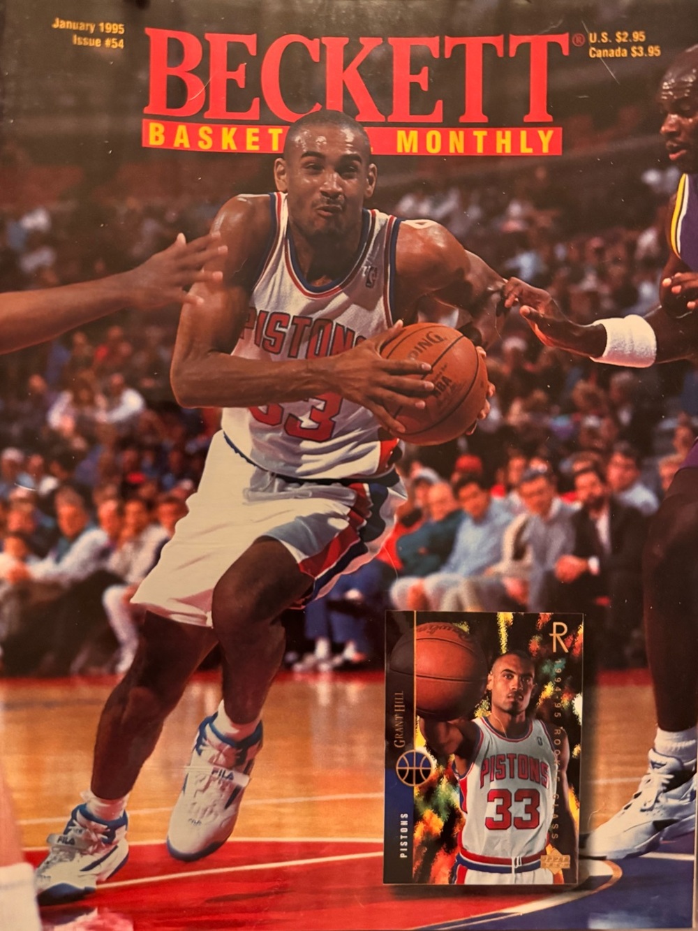 Beckett Basketball Monthly #54 January 1995 Grant Hill